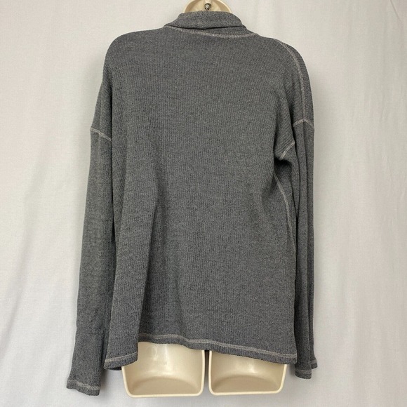 Three Dot Cardigan Sweater Womens Medium Gray Shaker Knit Open Front Minimal - Picture 5 of 14